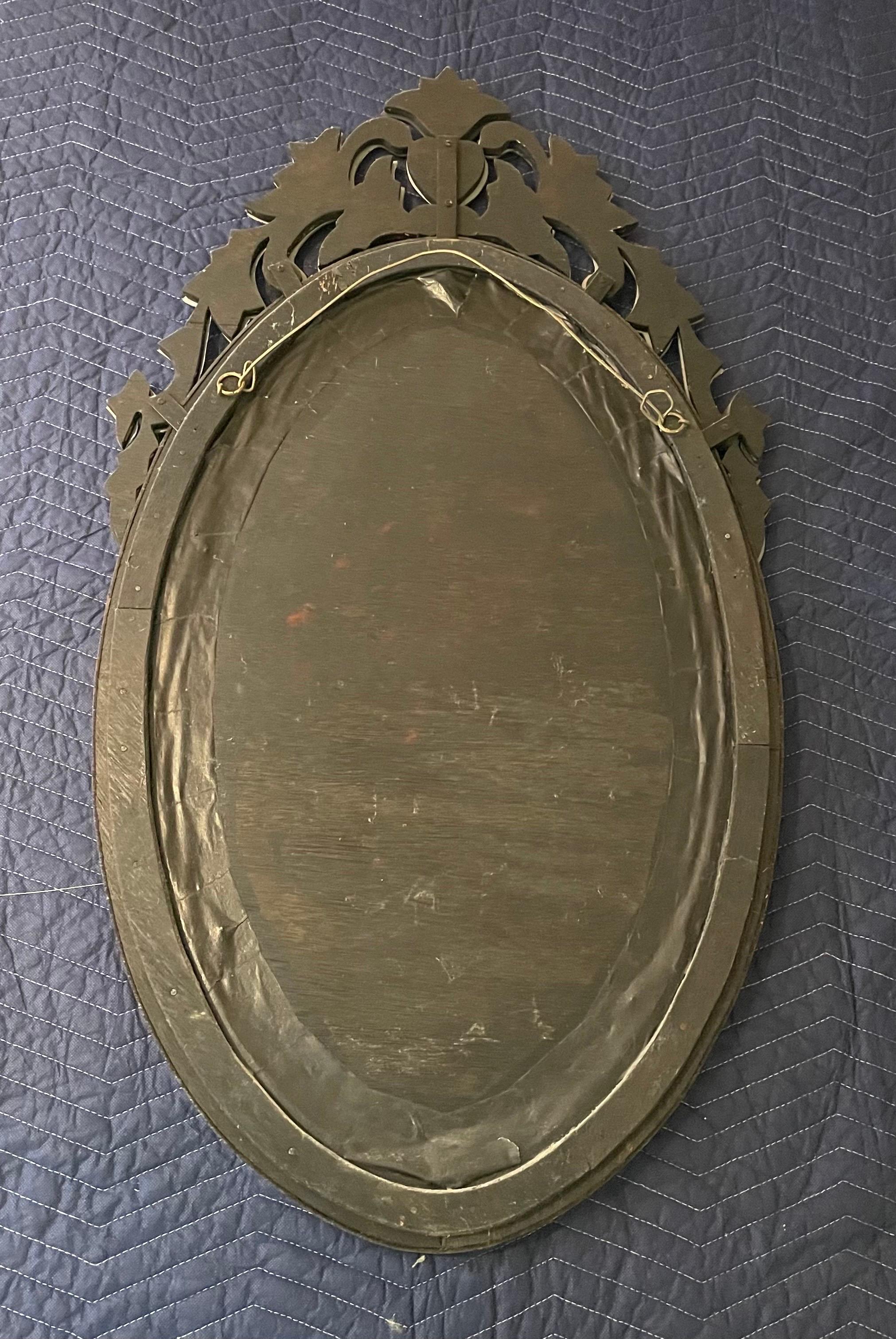 Early 20th Century Oval Venetian Mirror, Italy   For Sale 1