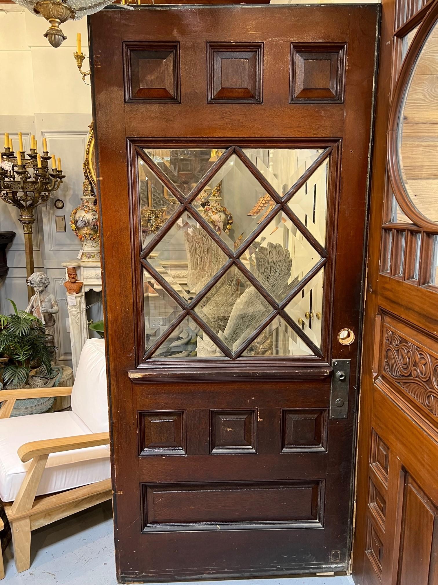 antique beveled glass door