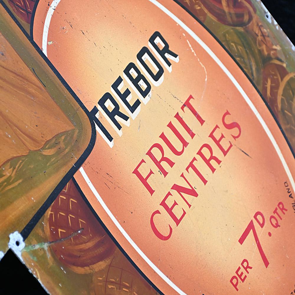 Folk Art Early 20th Century oversized English Trebor sweet shop trade sign. For Sale