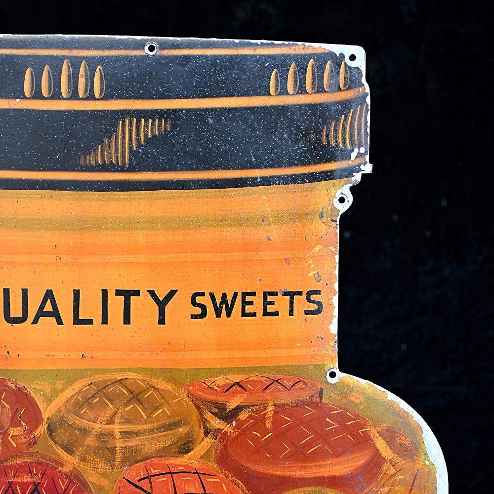 Early 20th Century oversized English Trebor sweet shop trade sign. In Good Condition For Sale In London, GB