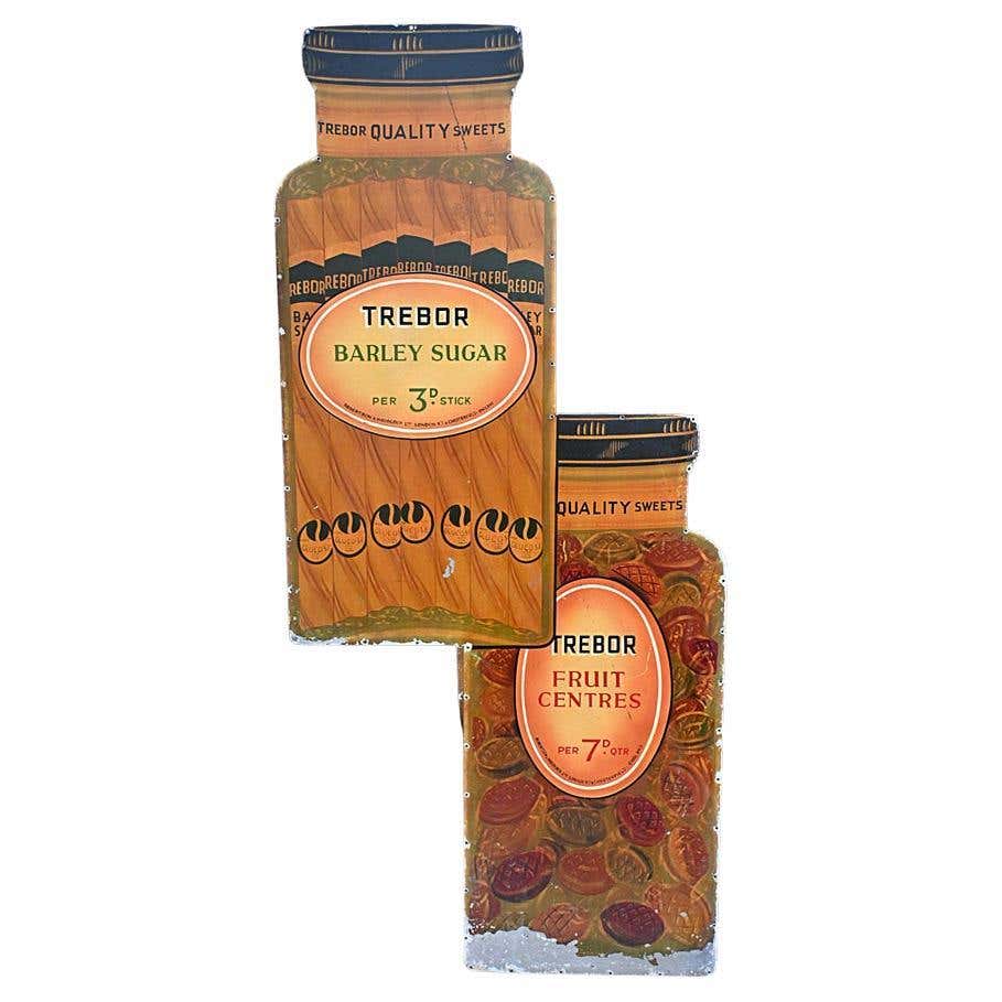 Early 20th Century Double Sided Clock Makers Trade Sign at 1stDibs