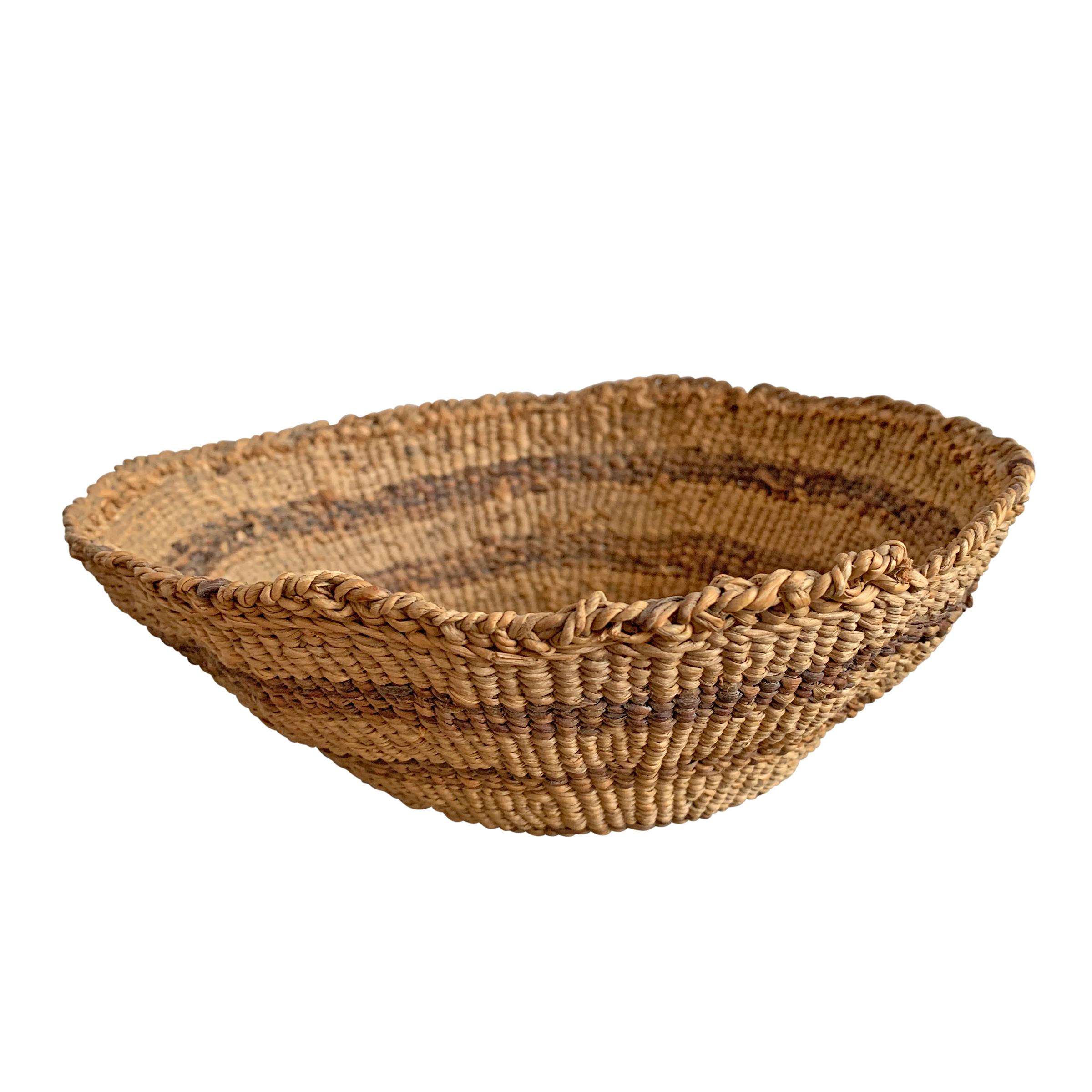 Natural Fiber Early 20th Century Pacific NW Native American Basket