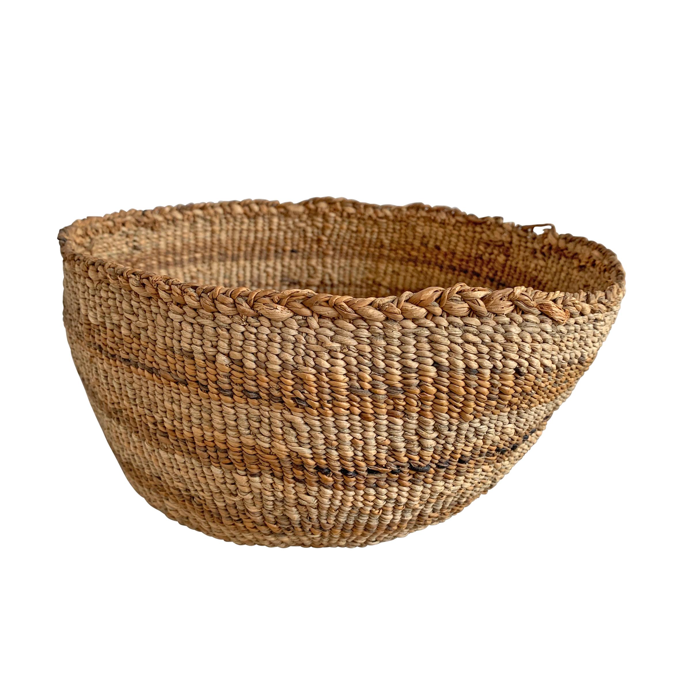 Natural Fiber Early 20th Century Pacific NW Native American Basket