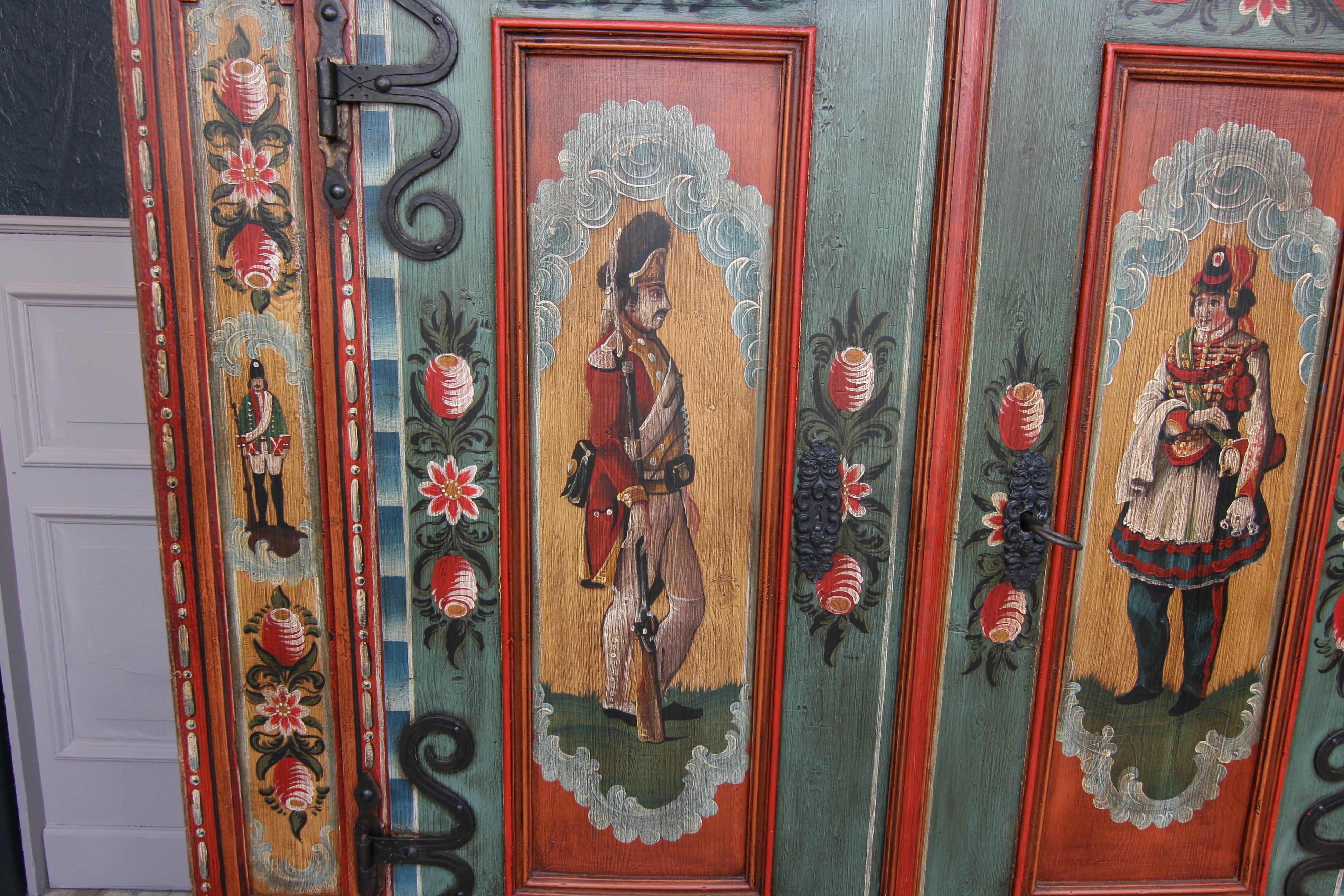 Early 20th Century Painted Armoire 11