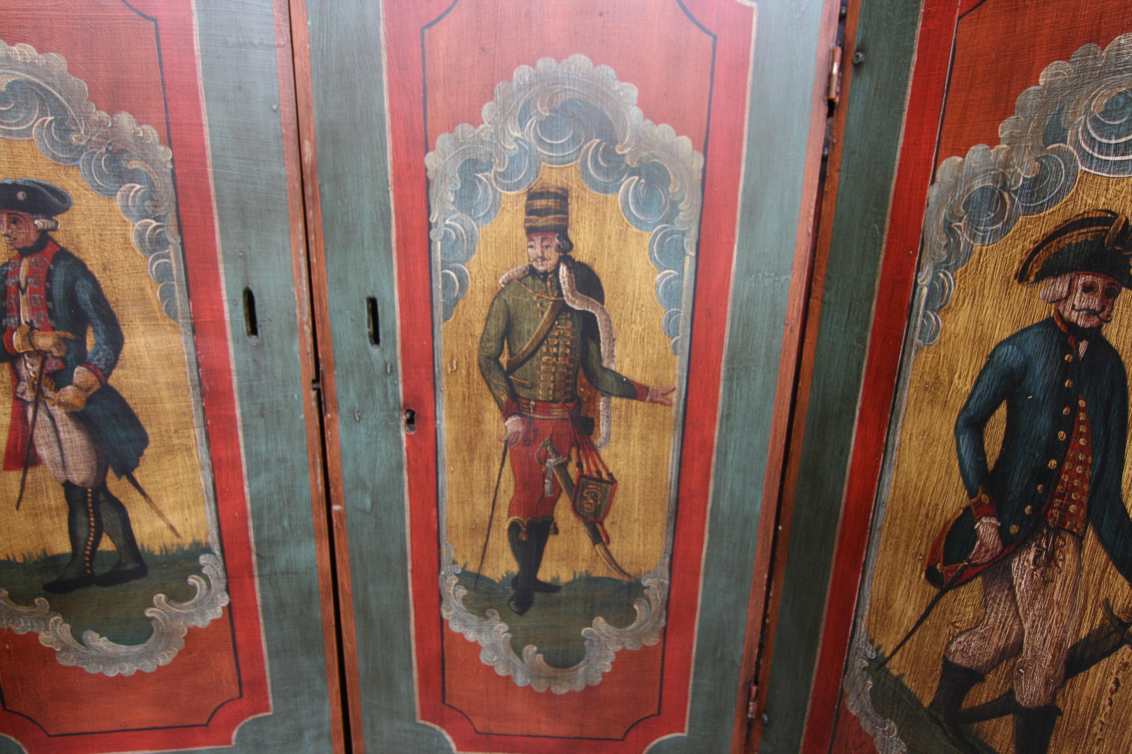 German Early 20th Century Painted Armoire