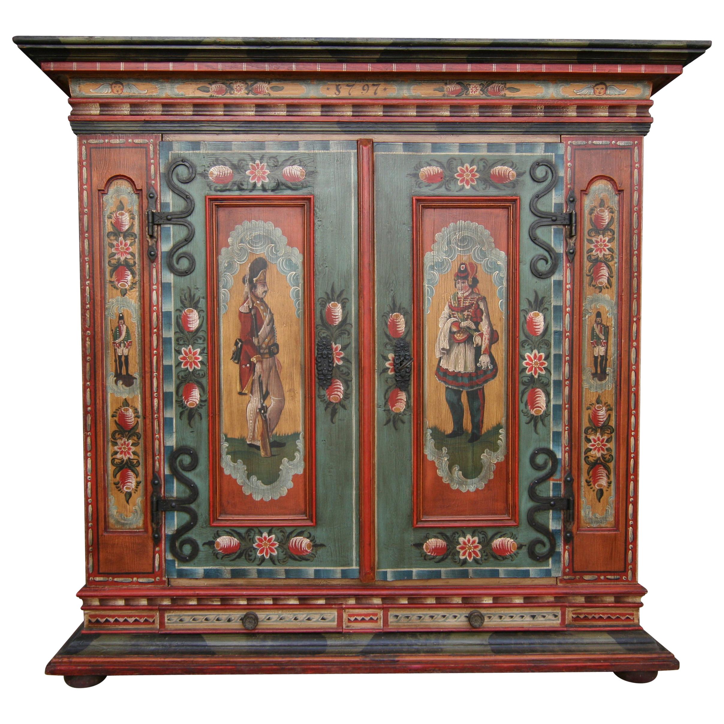 Early 20th Century Painted Armoire