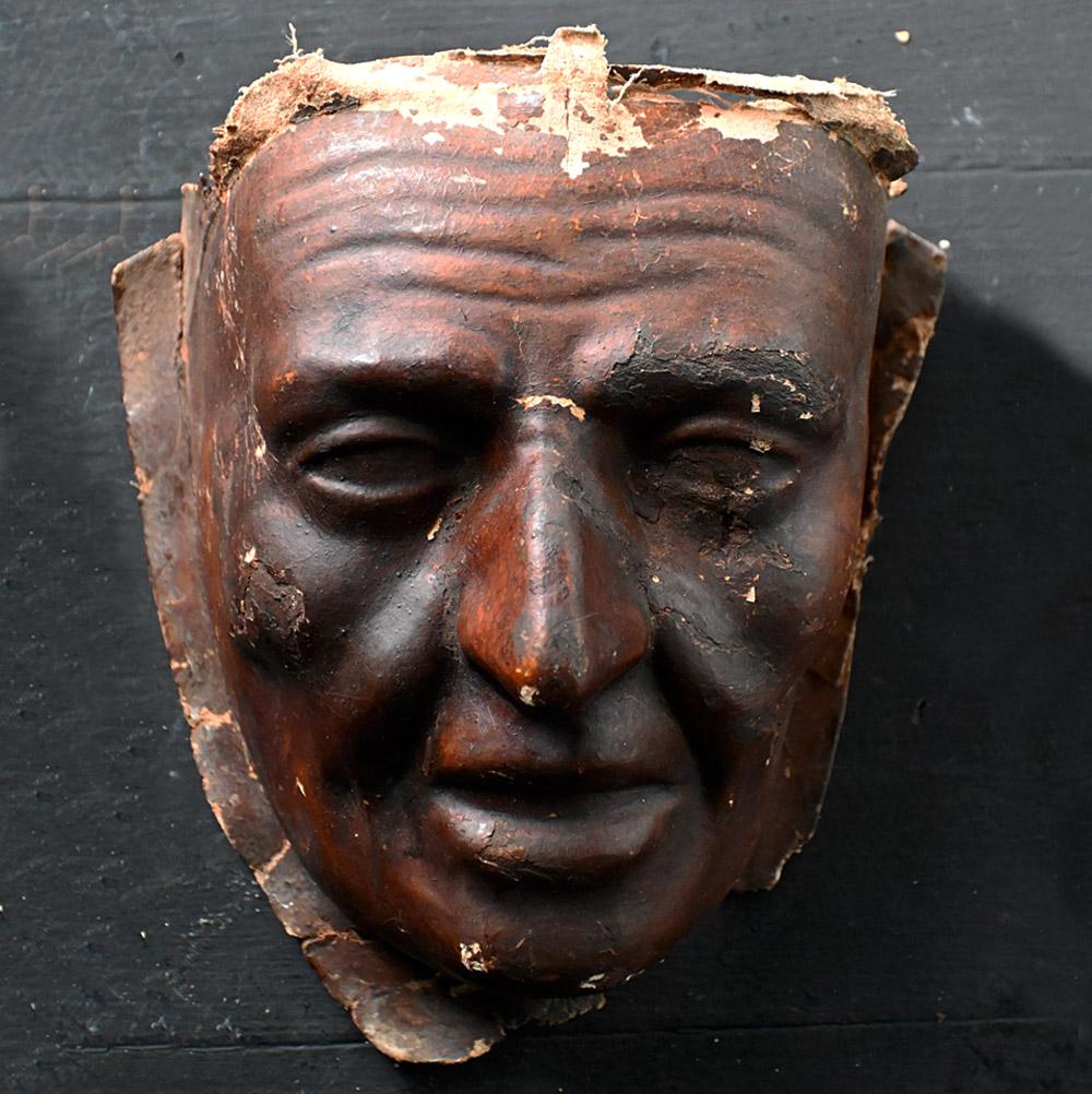 Early 20th Century Painted Canvas Paris Theatre Mask Mould For Sale 4