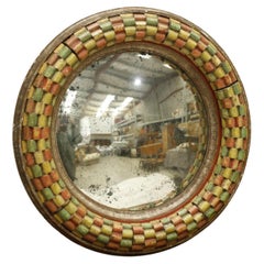 Early 20th Century Painted Convex Mirror