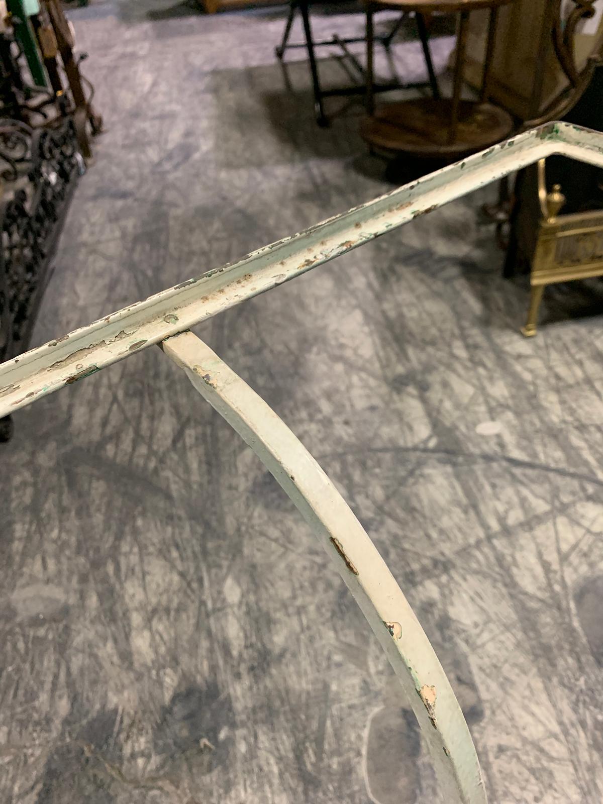 Early 20th Century Painted Iron Garden Table For Sale 7