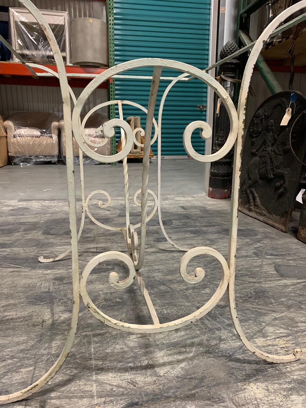 Early 20th Century Painted Iron Garden Table For Sale 3