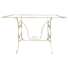 Early 20th Century Painted Iron Garden Table