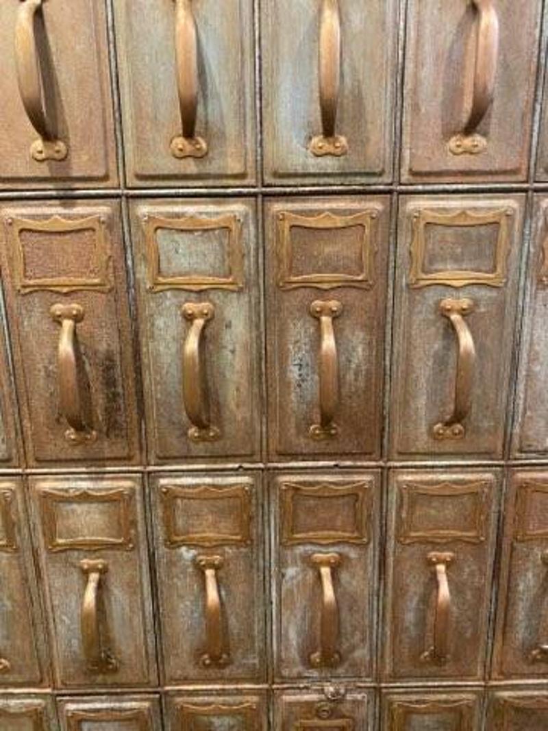 Early 20th Century Painted Metal Card Catalog at 1stDibs