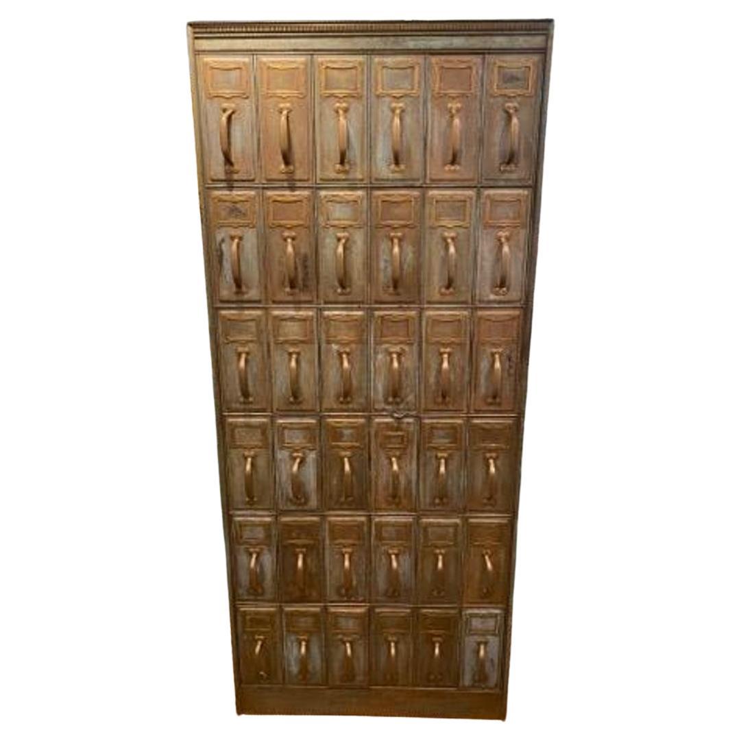 Early 20th Century Painted Metal Card Catalog