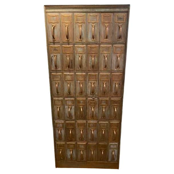 Early 20th Century Painted Metal Card Catalog at 1stDibs