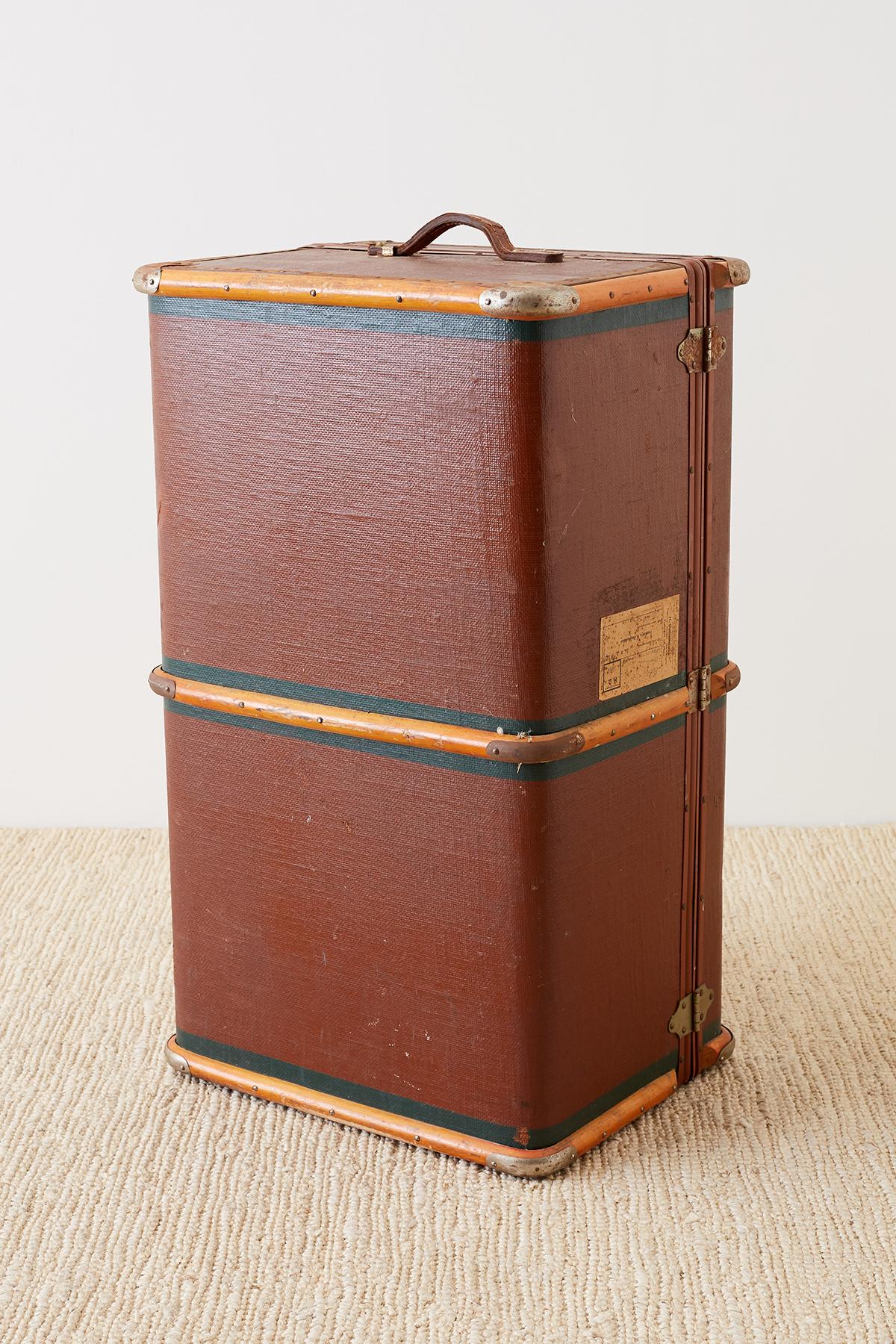 Early 20th Century Painted Steamer Travel Trunk 14