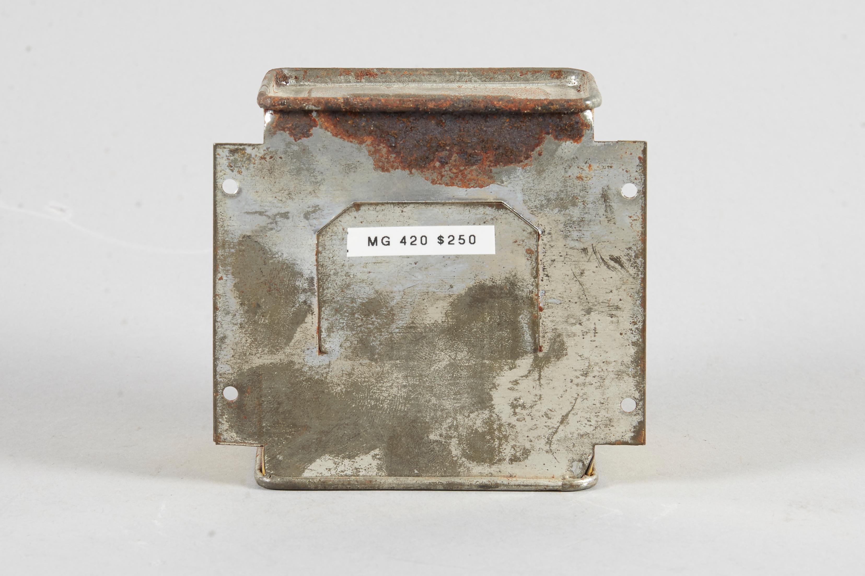 20th Century Painted Tin Charity Box by Alfred Zaltzman, Jerusalem 1