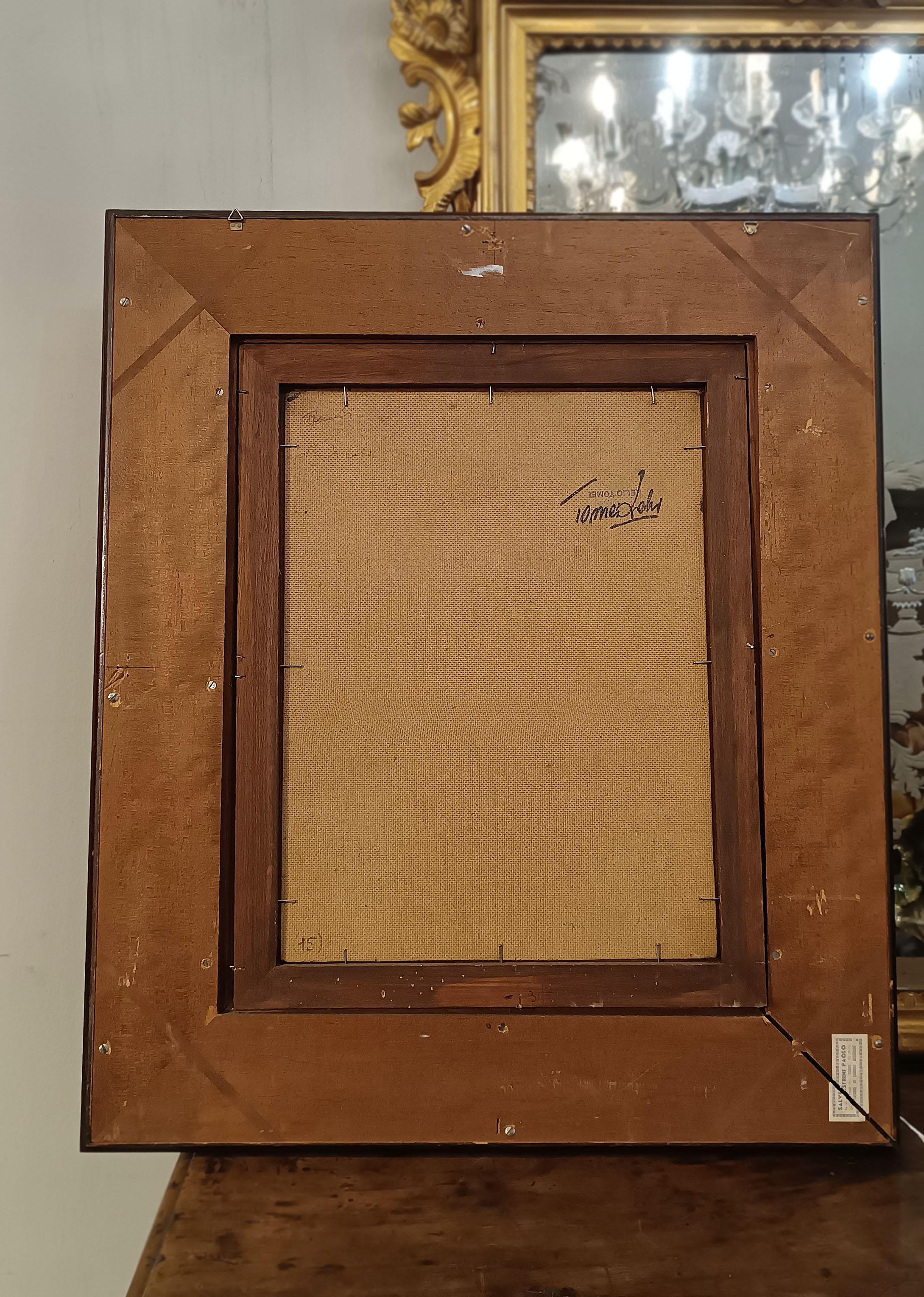 EARLY 20th CENTURY PAINTING GLIMMER OF GARDEN For Sale 3
