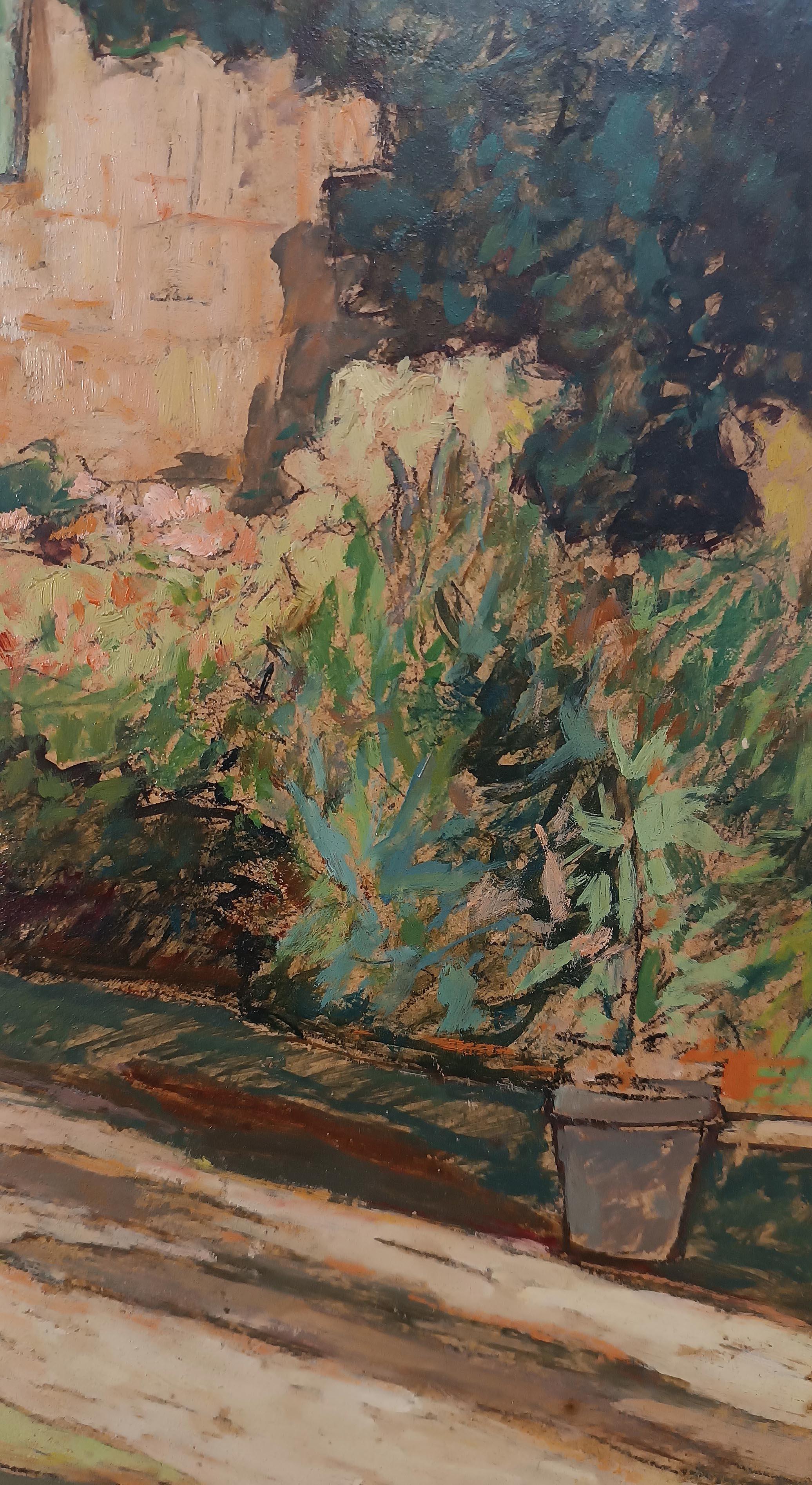 20th Century EARLY 20th CENTURY PAINTING GLIMMER OF GARDEN For Sale