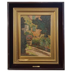 EARLY 20th CENTURY PAINTING GLIMMER OF GARDEN