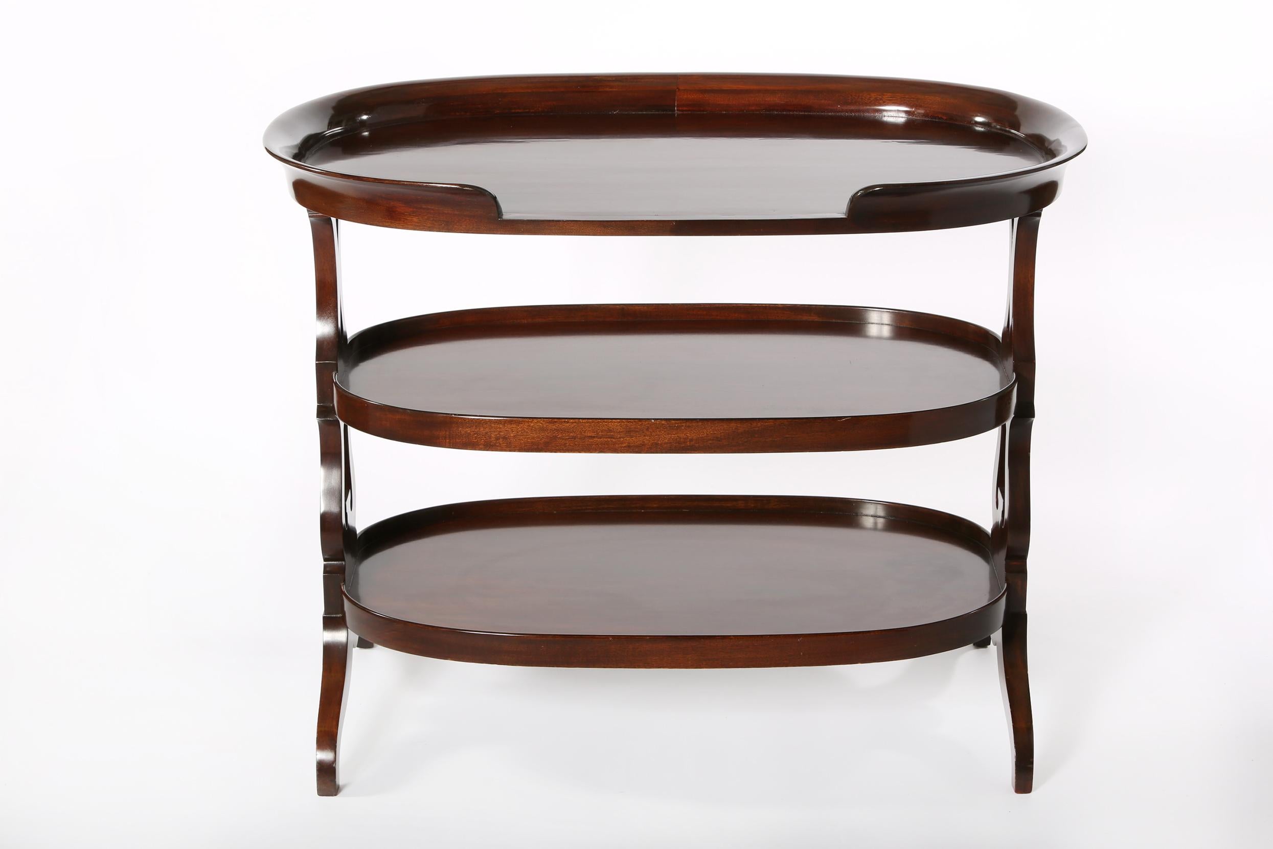 Early 20th Century Pair Mahogany Wood Side Table 2