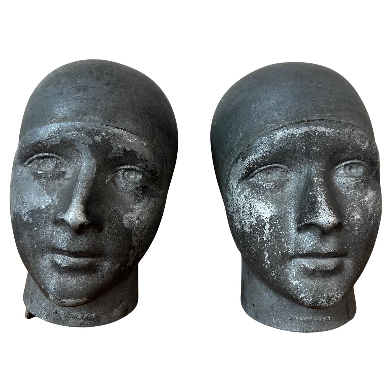 Early 20th century Pair of Aluminium Hat or Wig Holder, 1920s