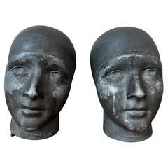 Early 20th century Pair of Aluminium Hat or Wig Holder, 1920s