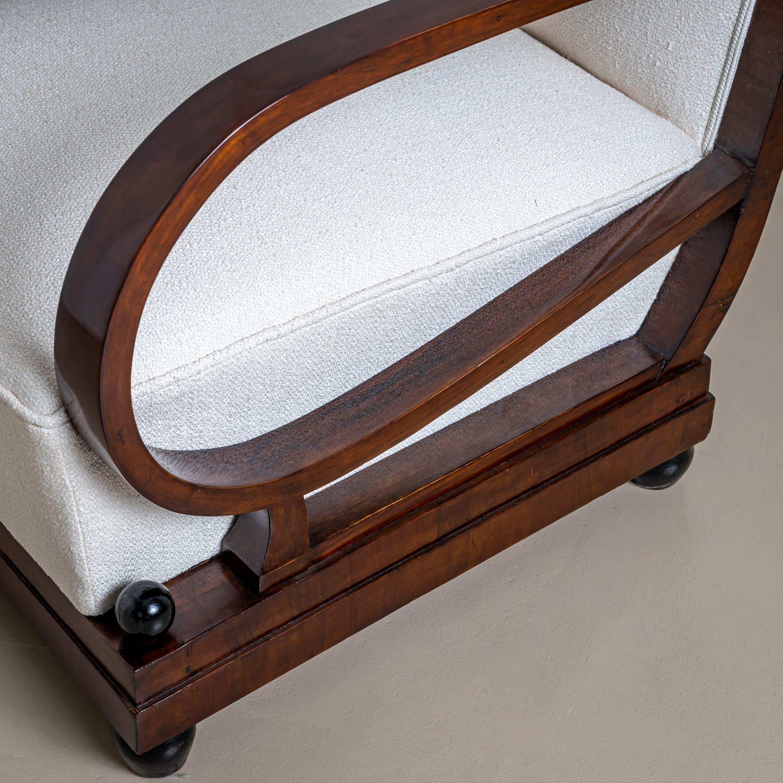Tissu Début du 20e siècle Paire de fauteuils Art Déco, Italie en vente