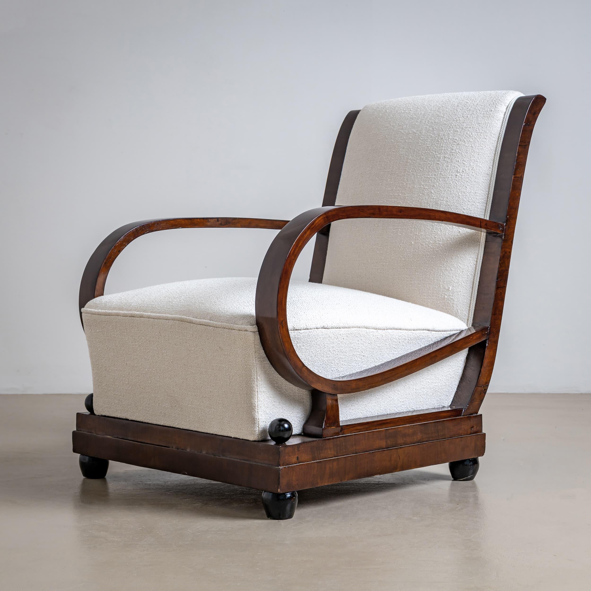 Début du 20e siècle Paire de fauteuils Art Déco, Italie en vente 2