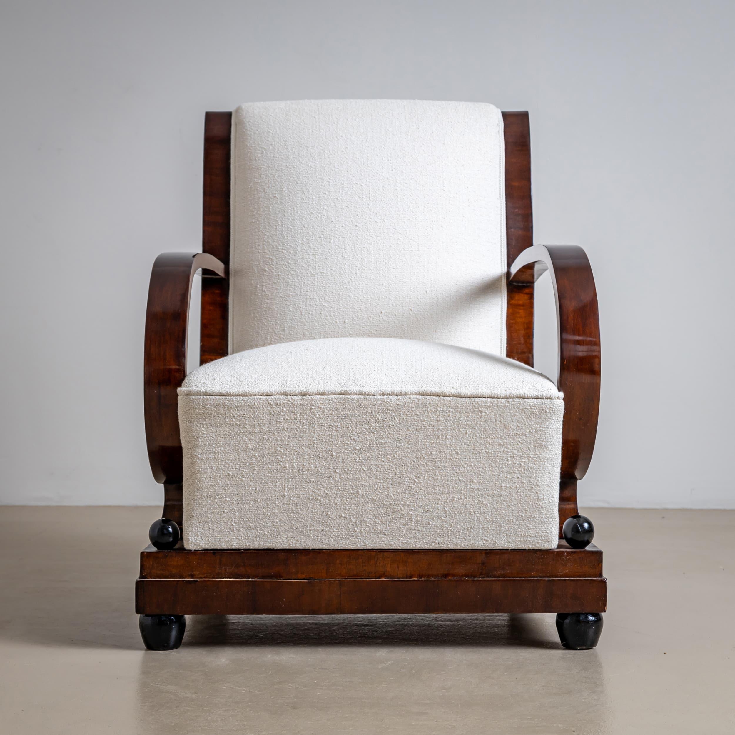 Début du 20e siècle Paire de fauteuils Art Déco, Italie en vente 3