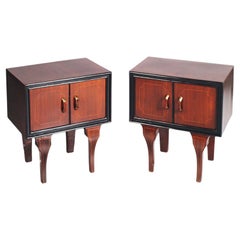 Early 20th Century Pair of Art Decò Nightstands Tables by Testolini Venice
