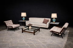 Early 20th Century Pair of Art Deco Table Lamps with Teal Finish, Unknown, 1930s