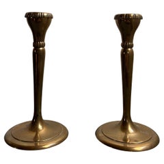 Pareja de candelabros de bronce Arts and Crafts de principios del siglo XX, Mogens Ballin