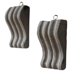 Early 20th Century Pair of Carved Stone Architectural Elements Corbels
