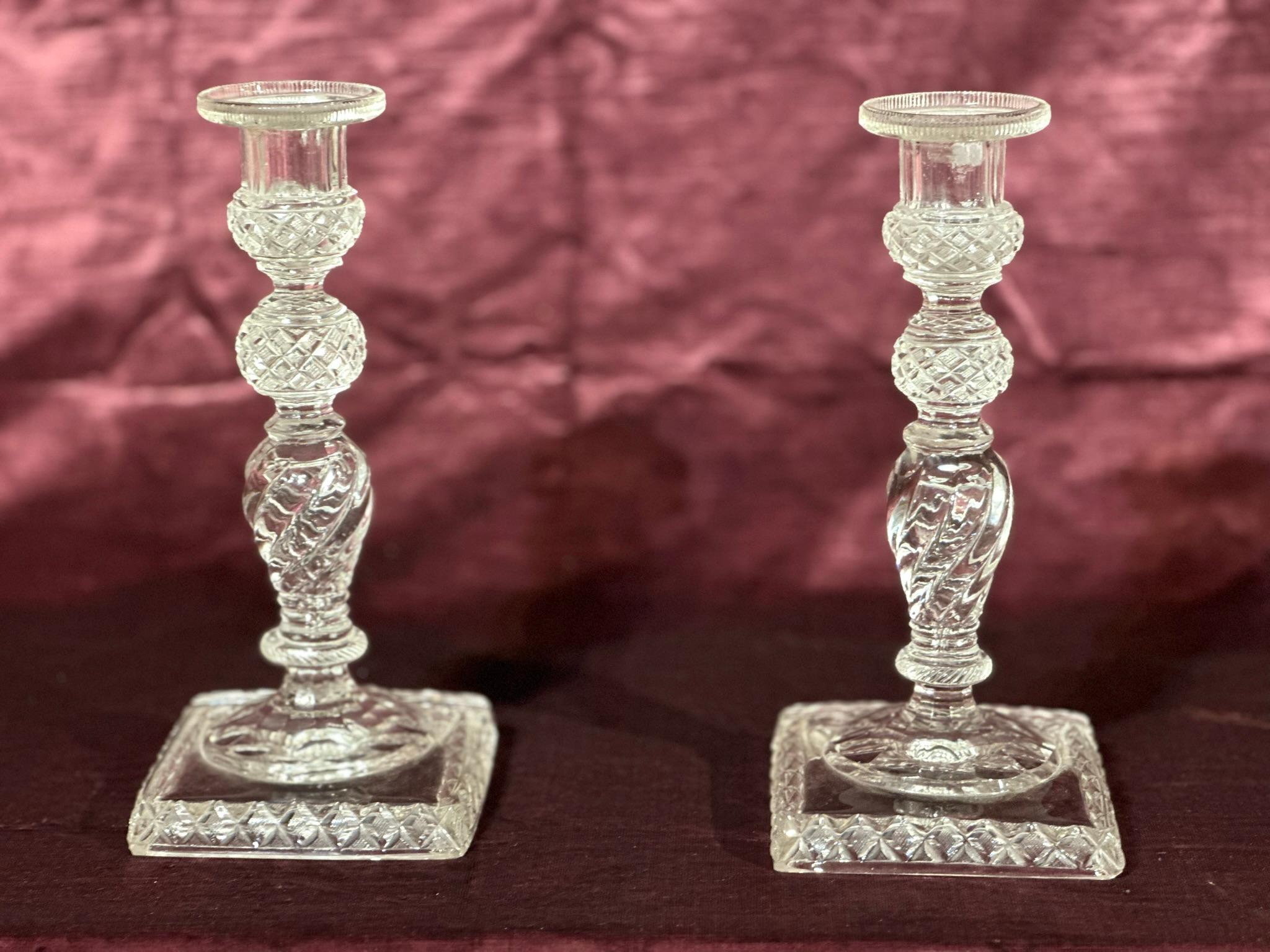 Par de candelabros de cristal de principios del siglo xx Italian en venta