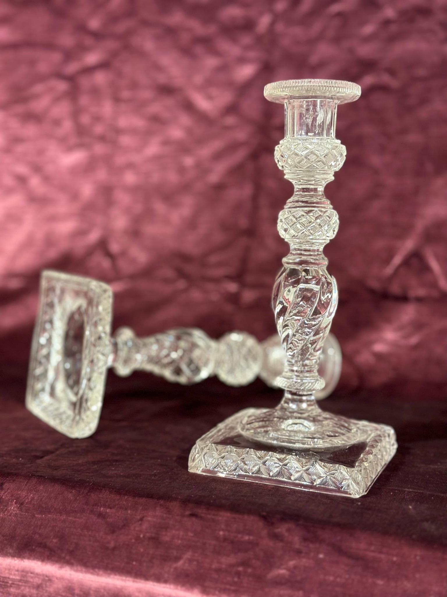 Par de candelabros de cristal de principios del siglo xx en Bueno estado para la venta en Firenze, FI