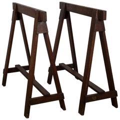 Early 20th Century Pair of Douglass Fir Sawhorses, circa 1910