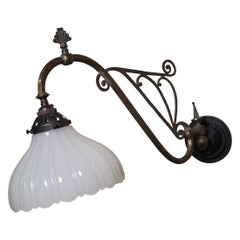 Early 20th Century Pair of Edwardian Jefferson Brass Wall Sconces Lights