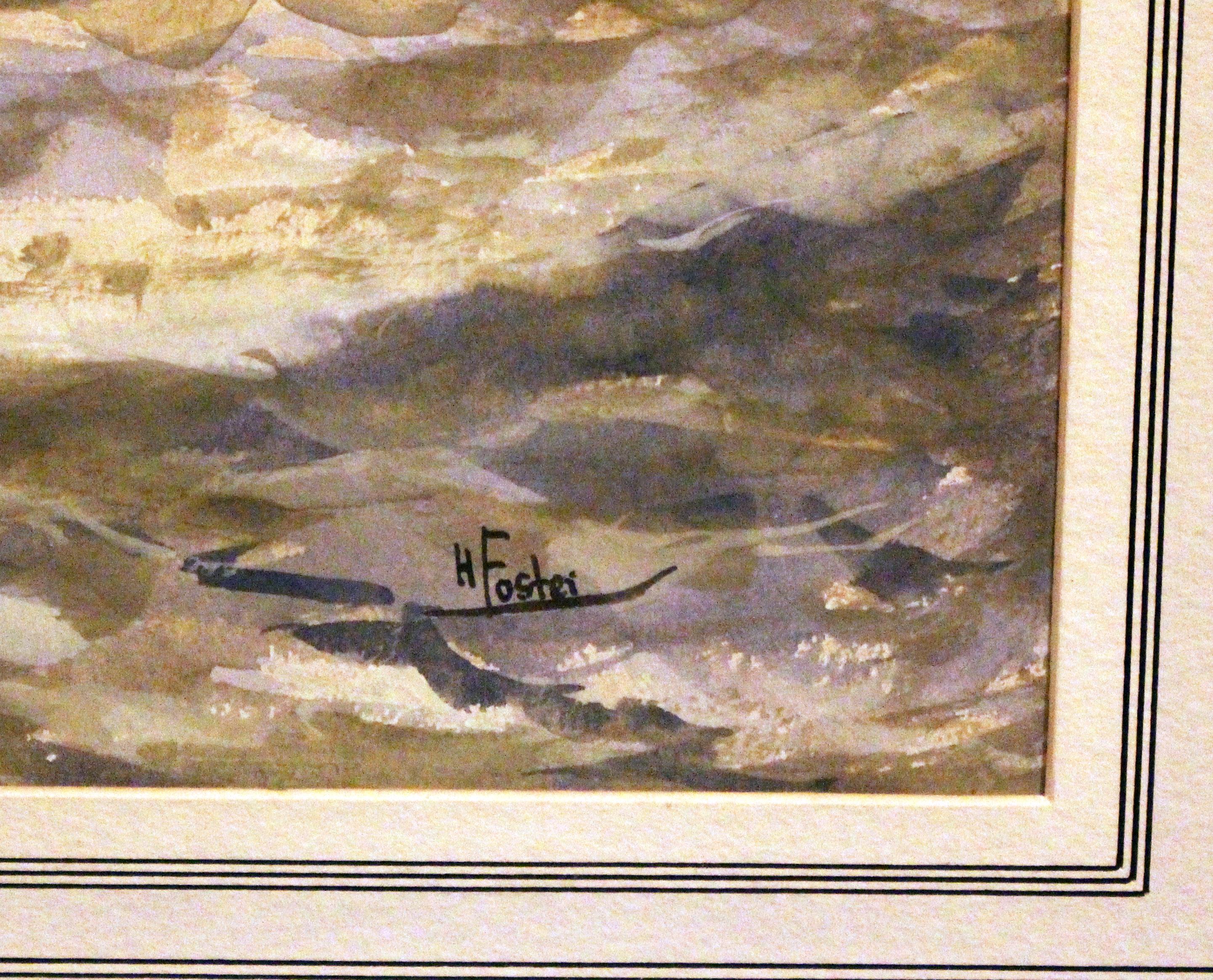 Paint Early 20th Century Pair of English Coastal & Nautical Watercolors For Sale