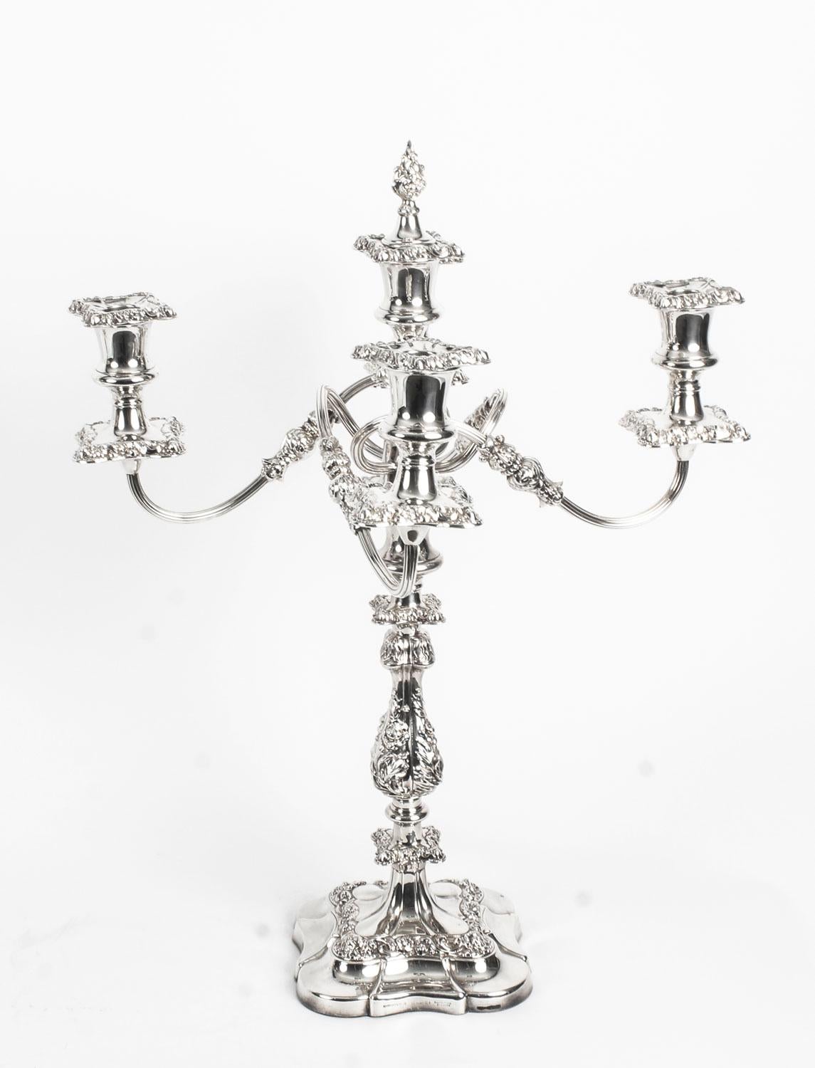 Early 20th Century Pair of Five-Light Candelabra Garrard & Co. 7