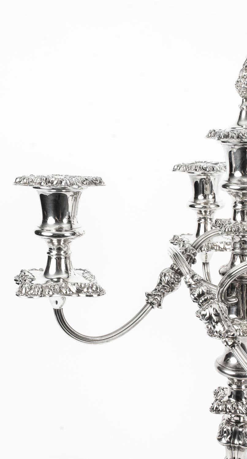 Early 20th Century Pair of Five-Light Candelabra Garrard & Co. 2