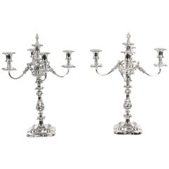 Antique Early 20th Century Pair of Five-Light Candelabra Garrard & Co.