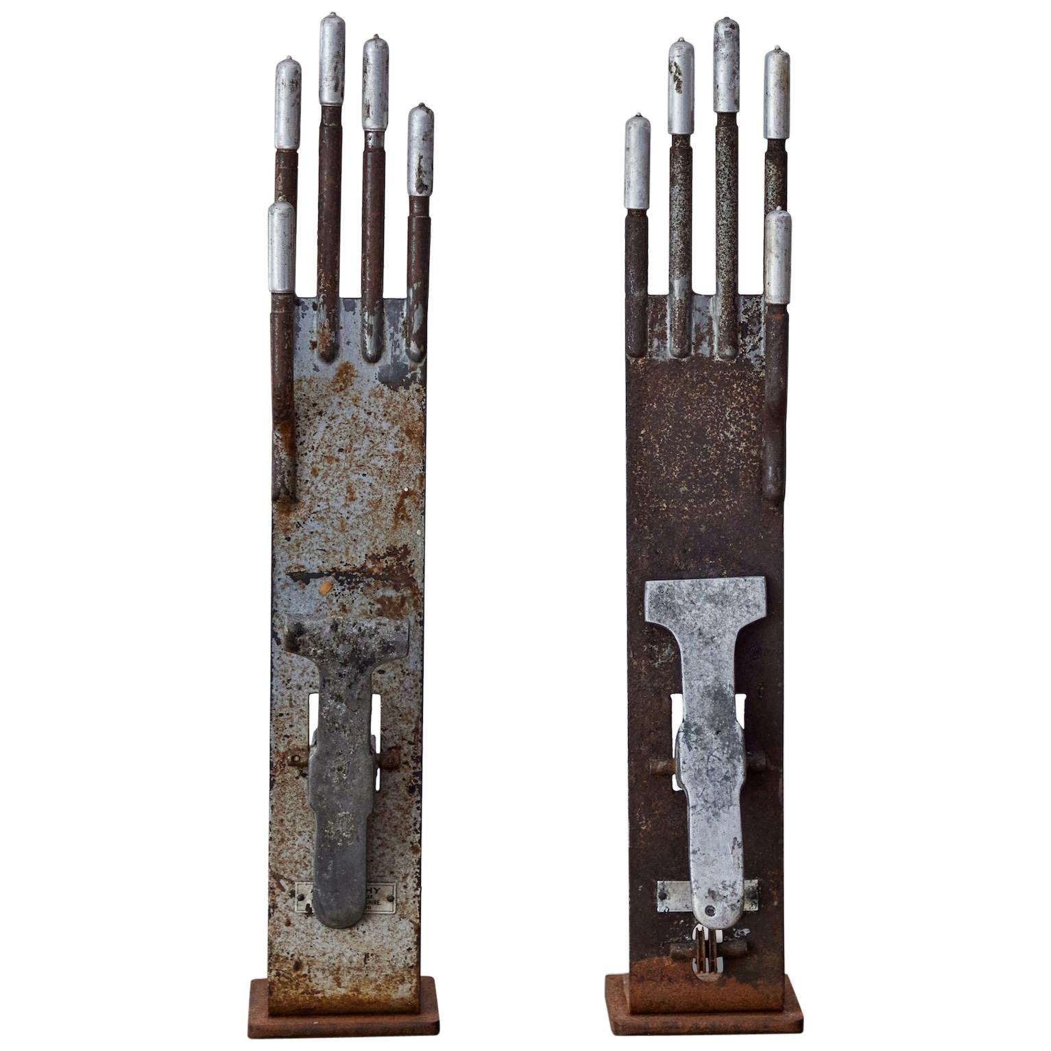 Early 20th Century Pair of Glove Molds in Metal