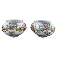 Early 20th century Pair of Italian Earthenware Jardiniere, 1900s