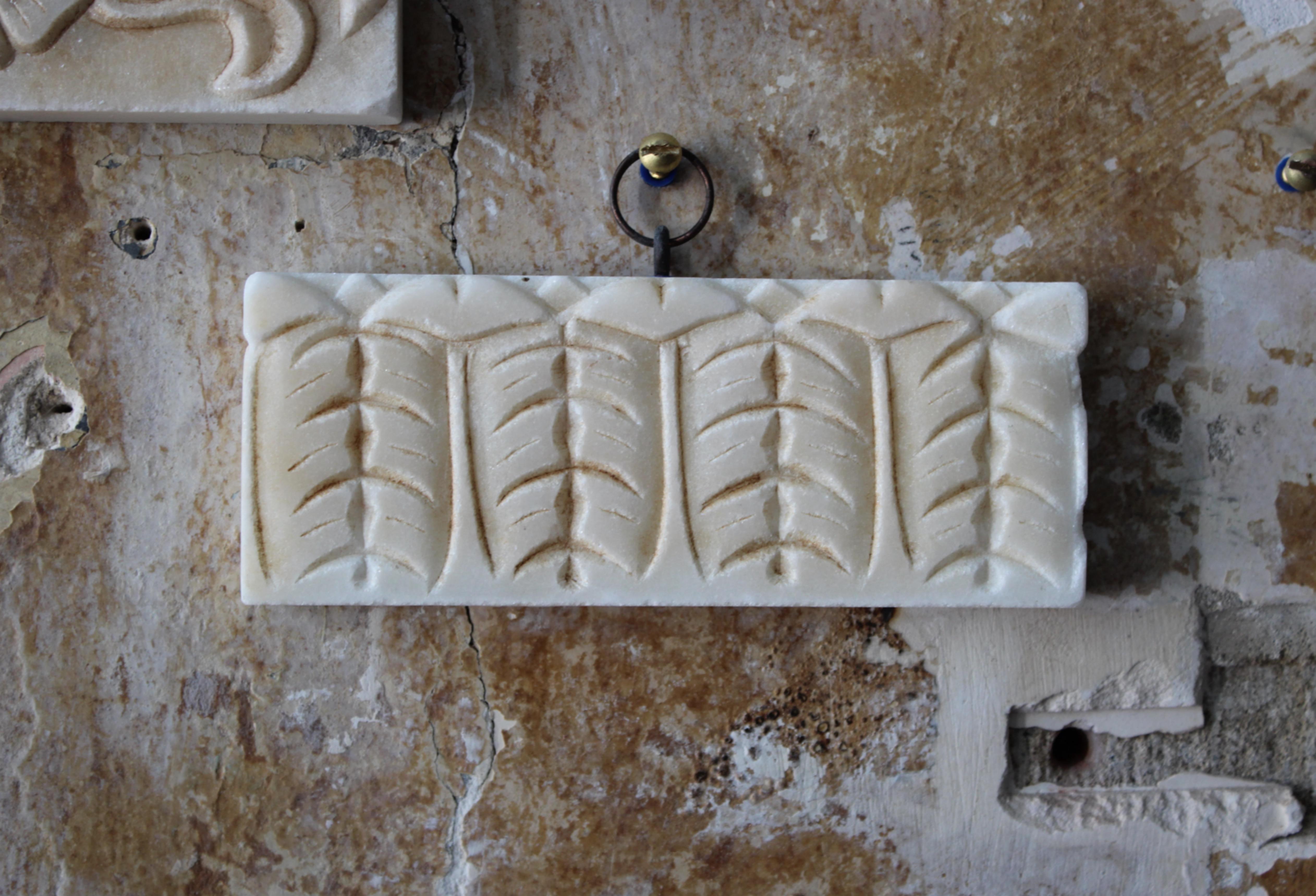 Early 20th Century Pair of Marble Architectural Decorative Elements For Sale 1