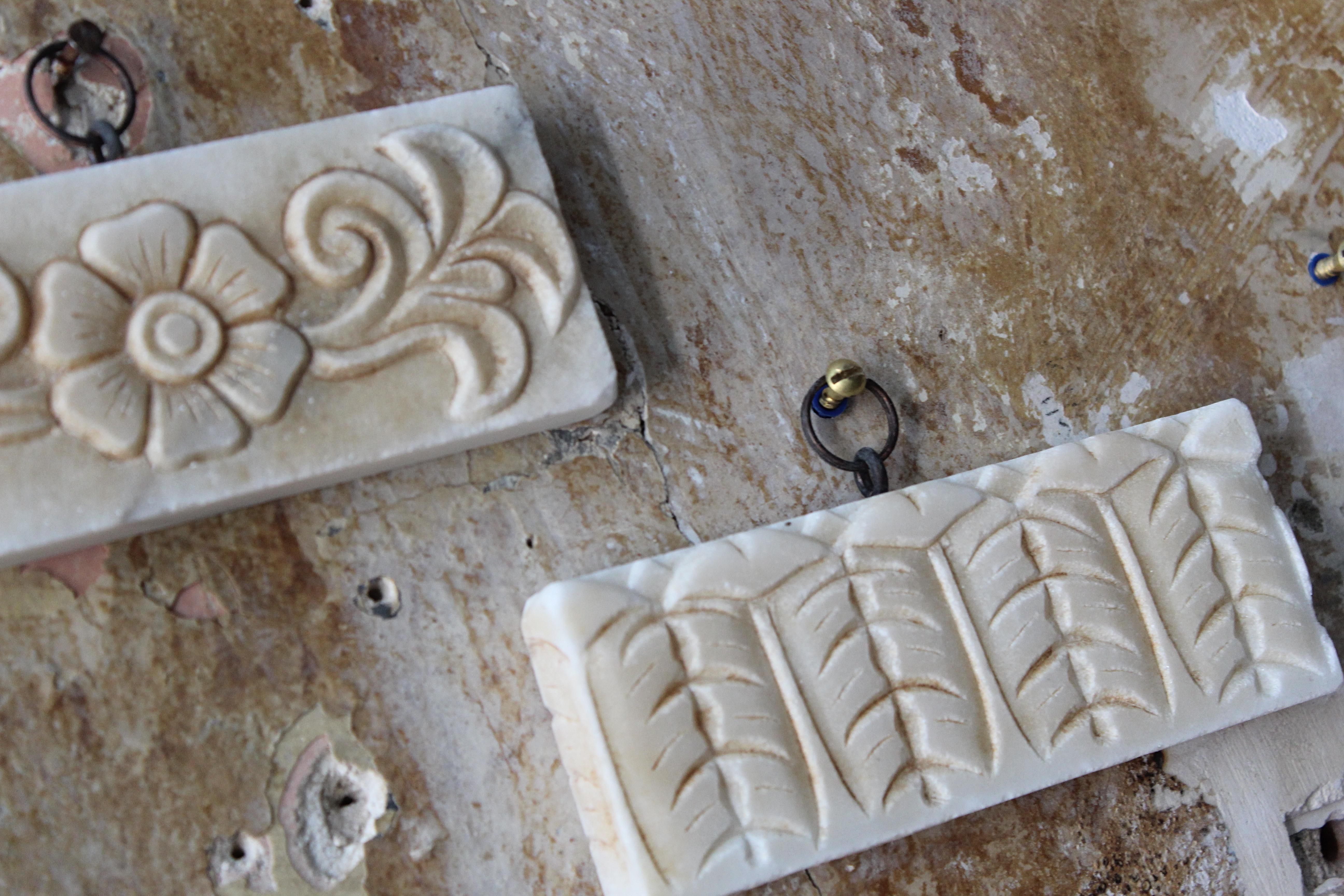 Early 20th Century Pair of Marble Architectural Decorative Elements For Sale 3