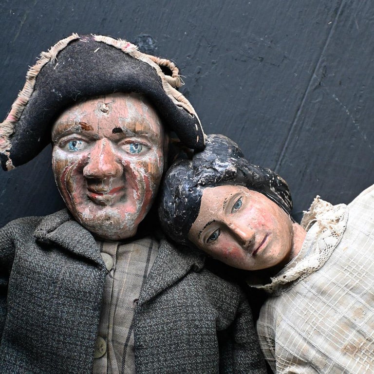 Early 20th Century Pair of Dolls For Sale at 1stDibs