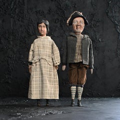 Early 20th Century Pair of Marionette Dolls