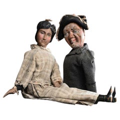 Early 20th Century Pair of Marionette Dolls