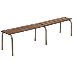 Early 20th Century Metal and Wood Bench from France