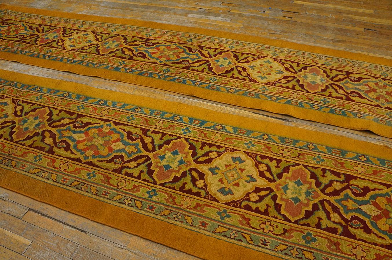 Wool Early 20th Century Pair of N. Indian Agra Carpets ( 2'6